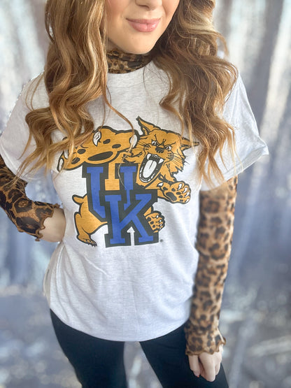 Leopard Mesh Layering Top