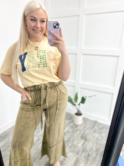 Butter {PRAY} Patchwork Appliqué Tee