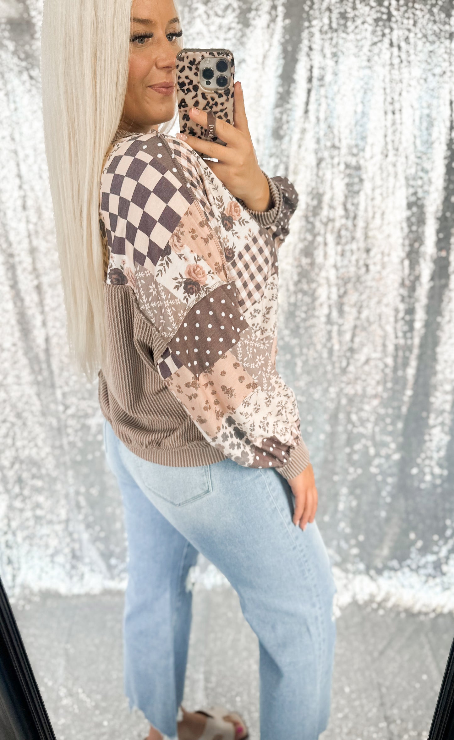 Mixed Signals Patchwork Top