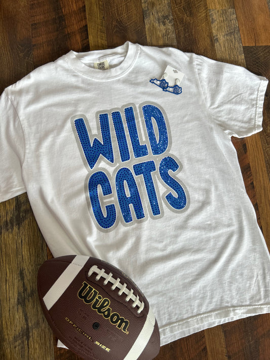 Wildcats Bubble Letter Spangle Tee