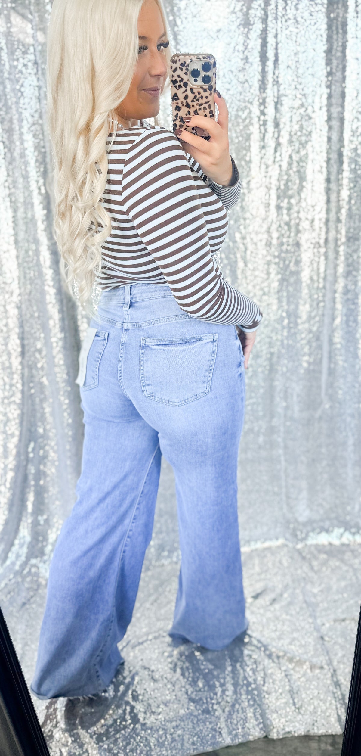 Risen Light Wash Tummy Control Straight Jeans