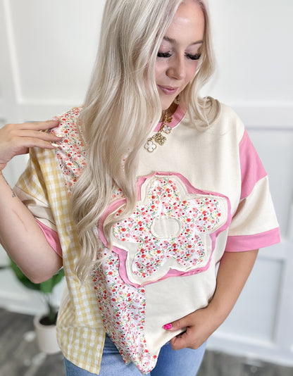 Daisy Picnic Patchwork Top