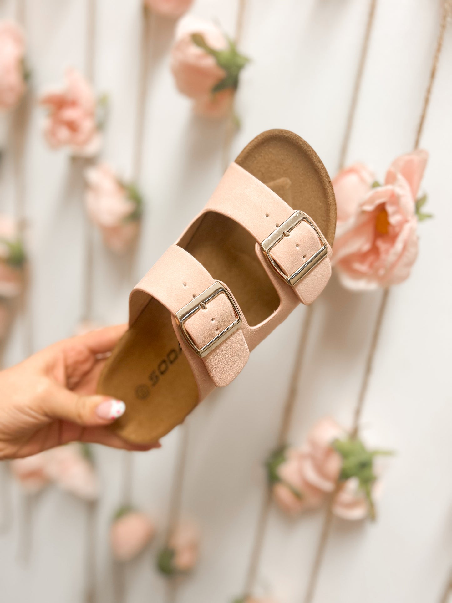 Pastel Pink Buckle Sandal