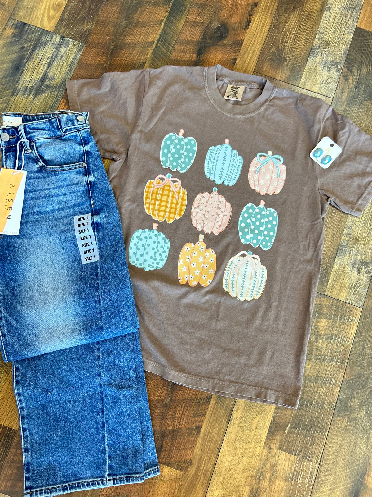 Printed Pumpkin Collage Tee