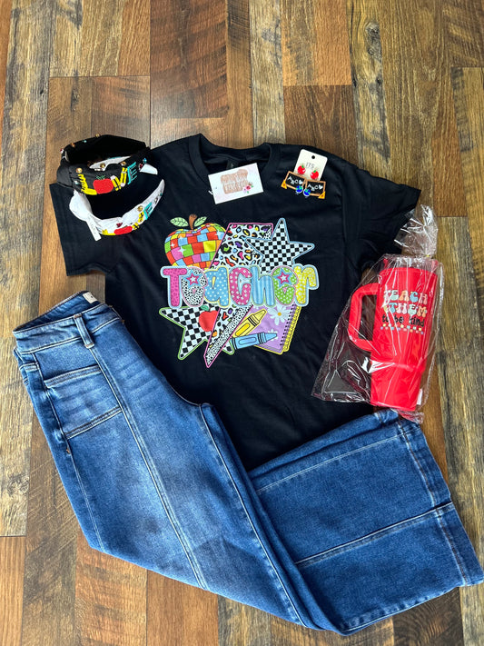Black Teacher Collage Tee