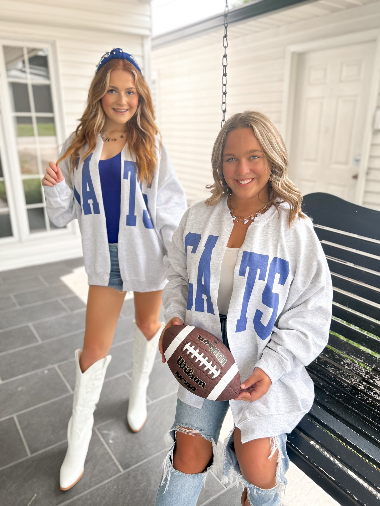 KY CATS Raw Hem Cardigan