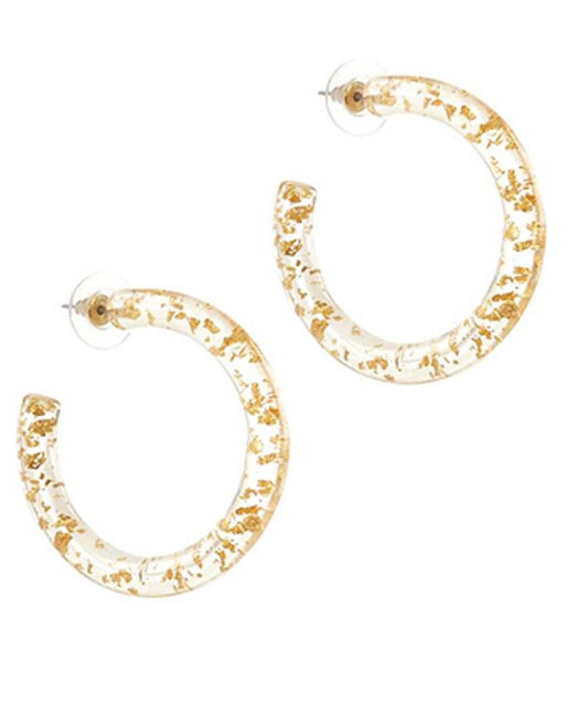 Gold Speck Hoops