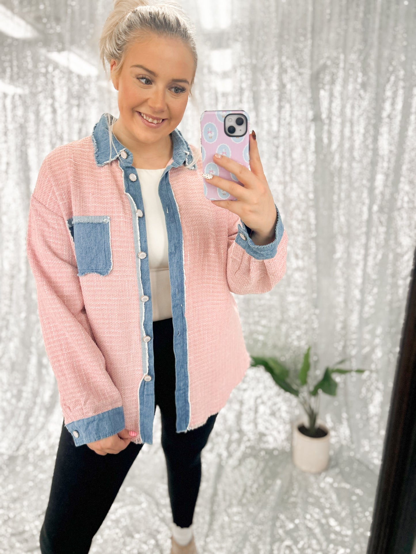 Tea Party Tweed Denim Jacket