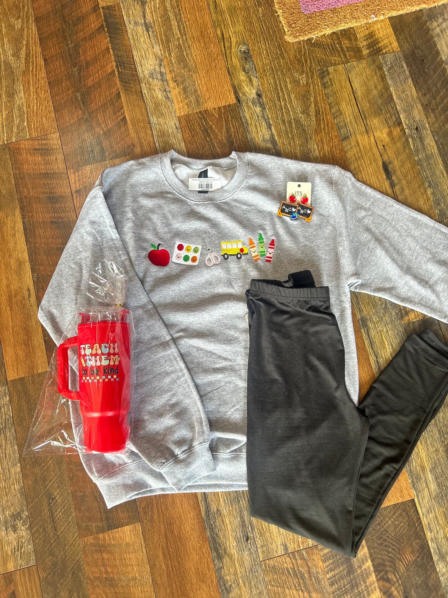 School Days Embroidered Sweatshirt