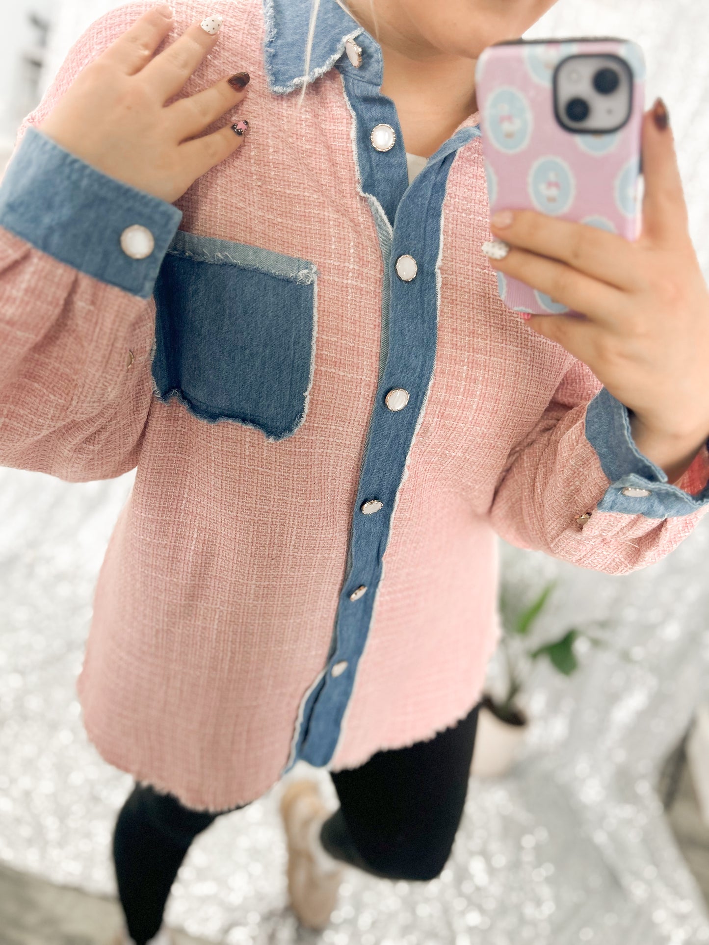 Tea Party Tweed Denim Jacket