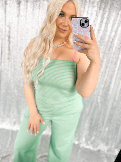 Green & Fuchsia Striped {SET}