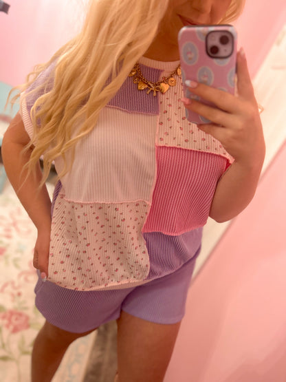 Purple Petal Patchwork Set