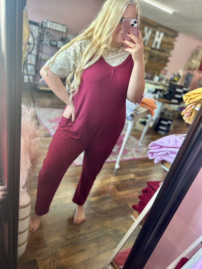Burgundy Jumpsuit
