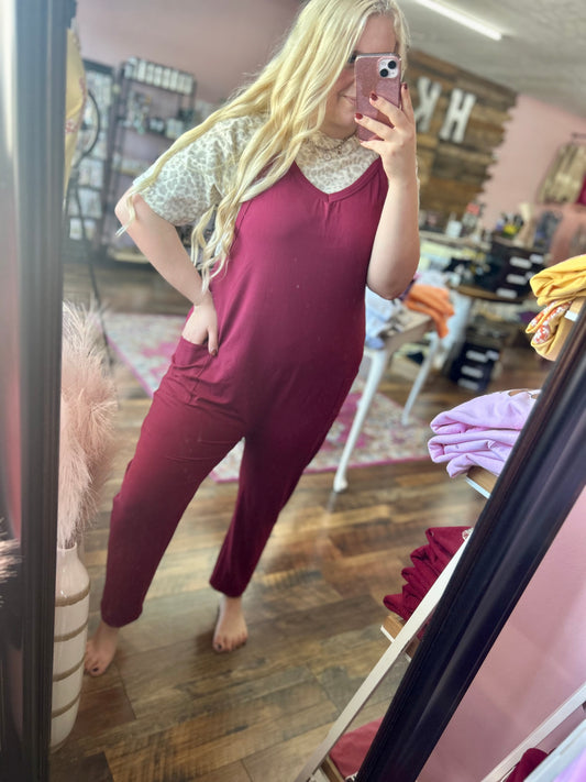 Burgundy Jumpsuit