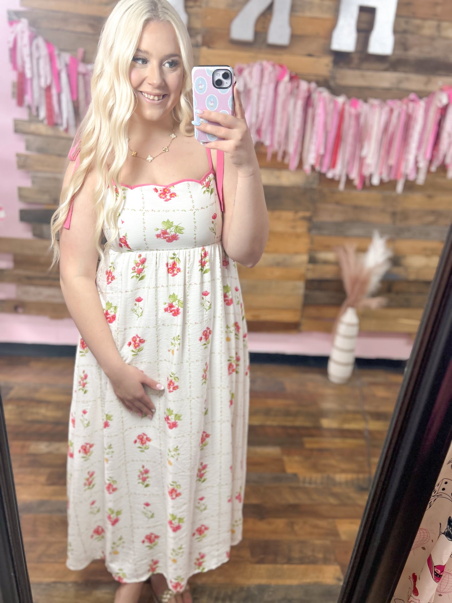 Garden Squares Scallop Maxi