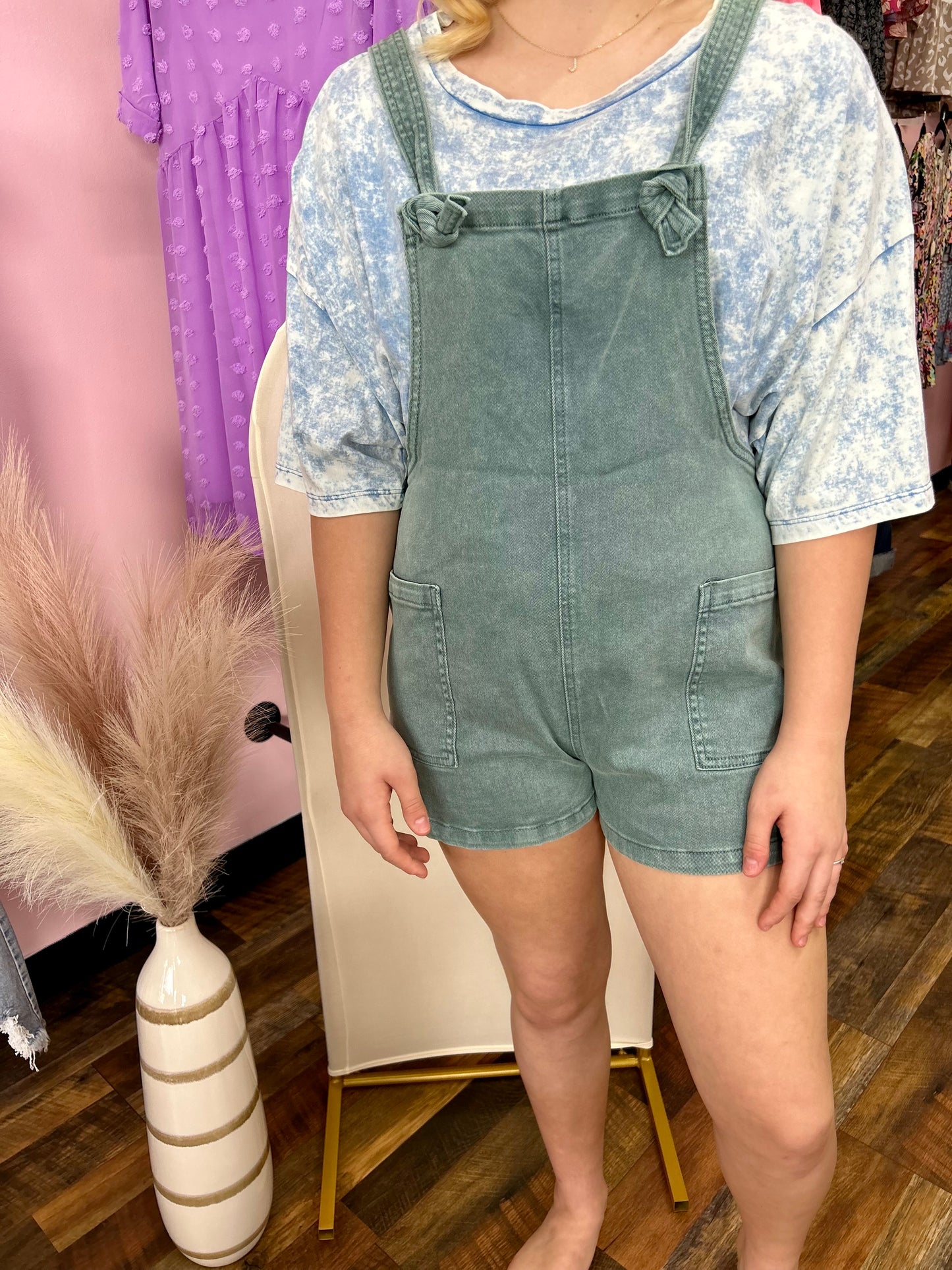 Denim Overall Romper