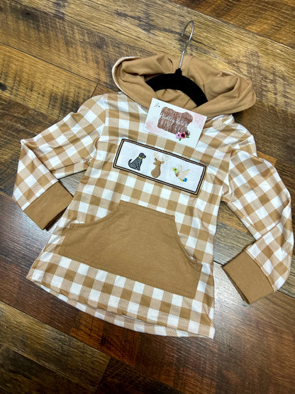 Plaid Hunter Embroidered Hoodie