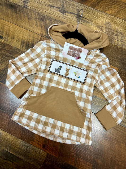 Plaid Hunter Embroidered Hoodie