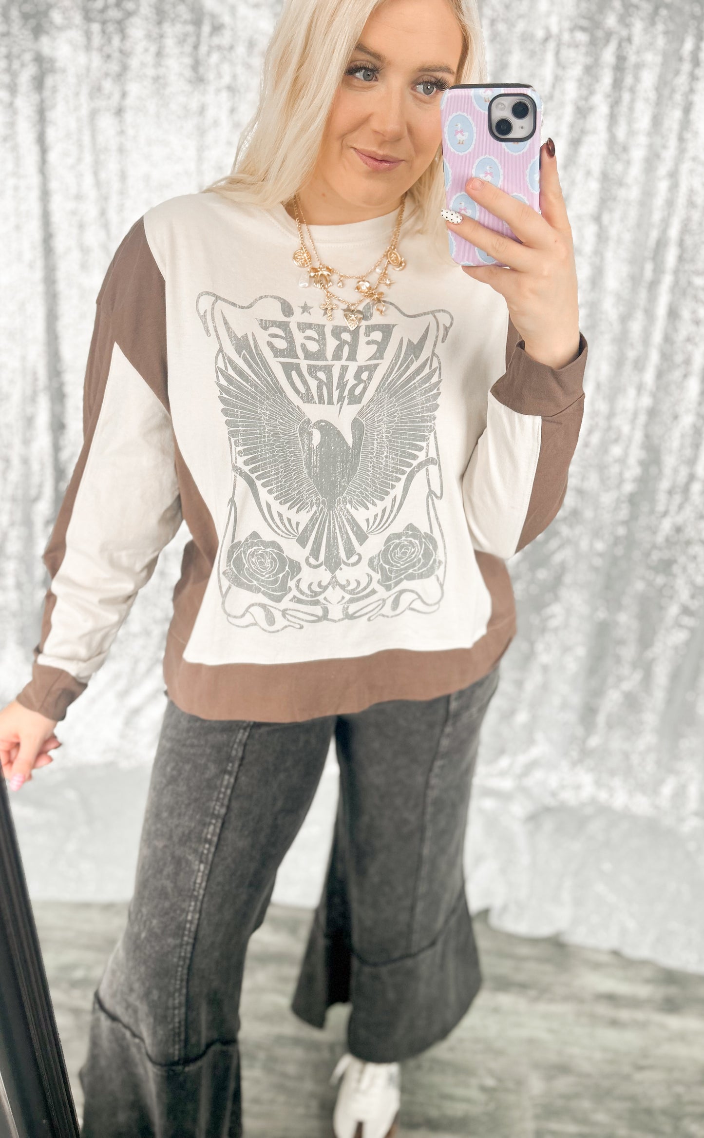 Free Bird Colorblock Top