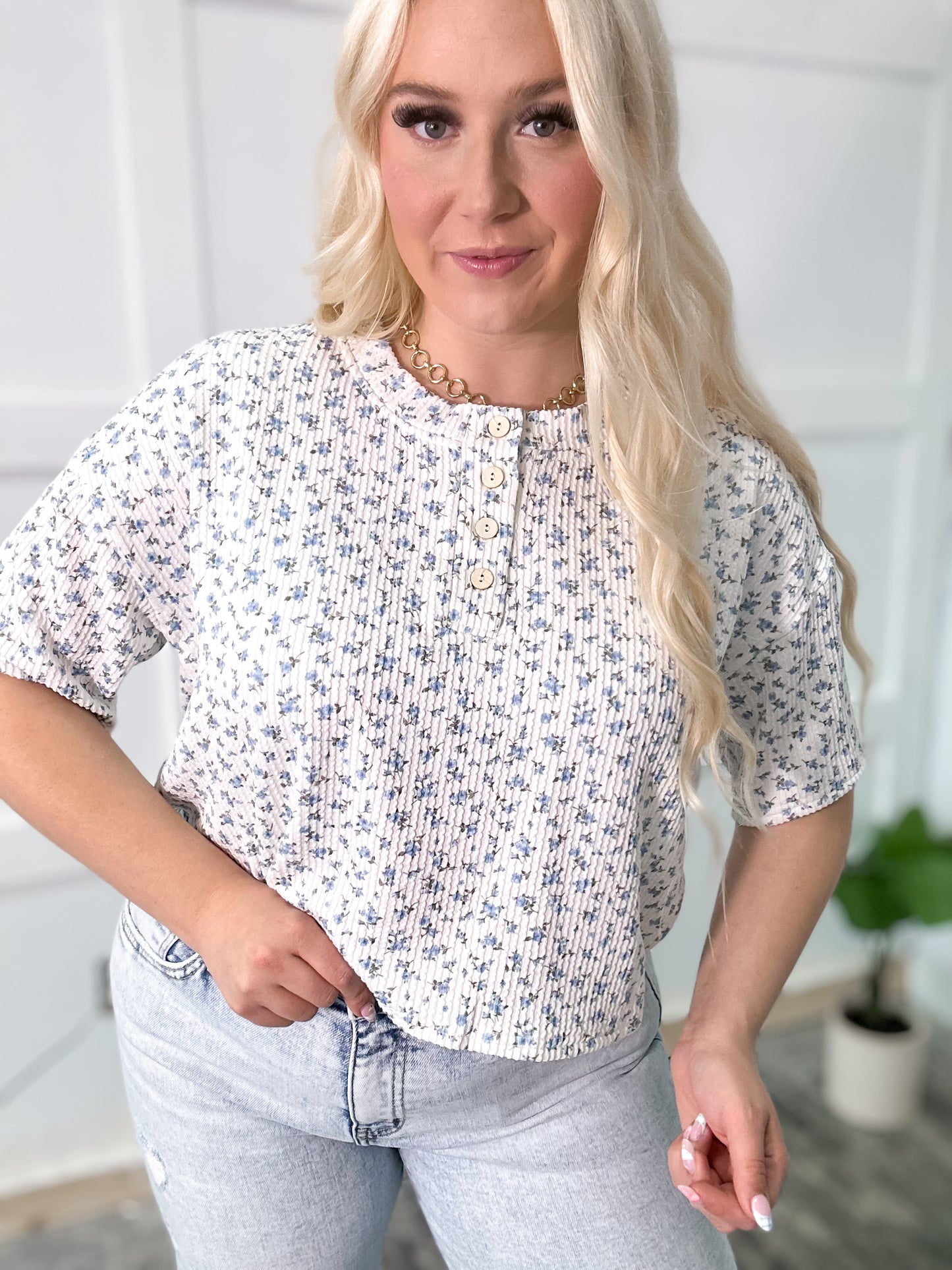 Bay Breeze Floral Top