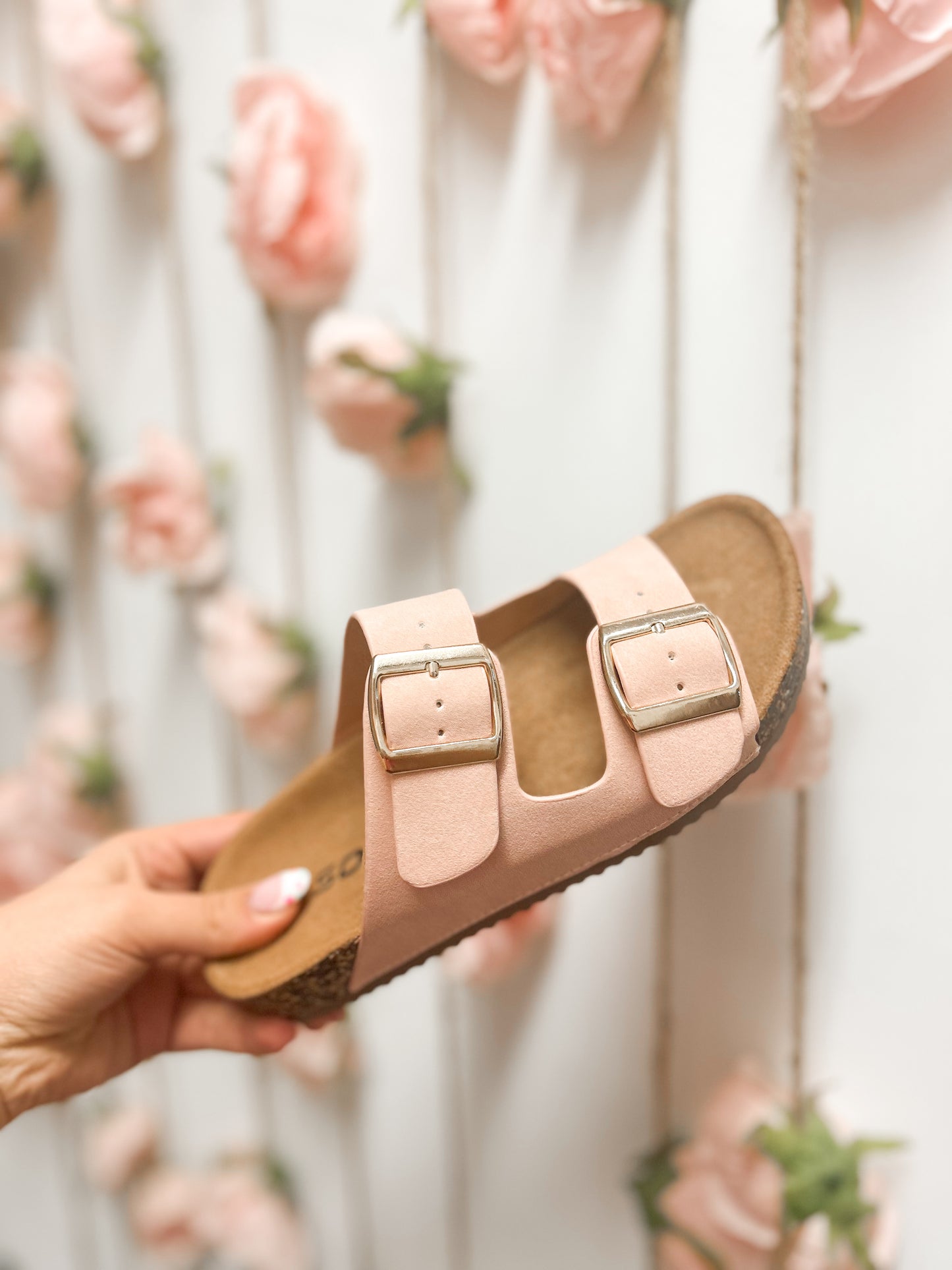 Pastel Pink Buckle Sandal