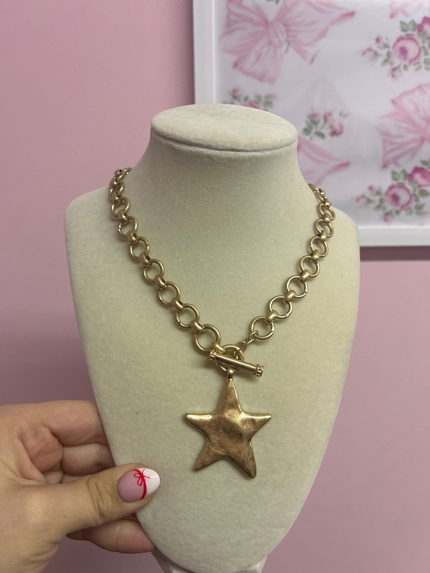 Gold Star Toggle Necklace