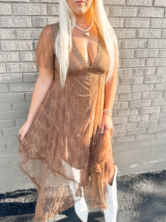 Falling For You Lace Maxi Dress