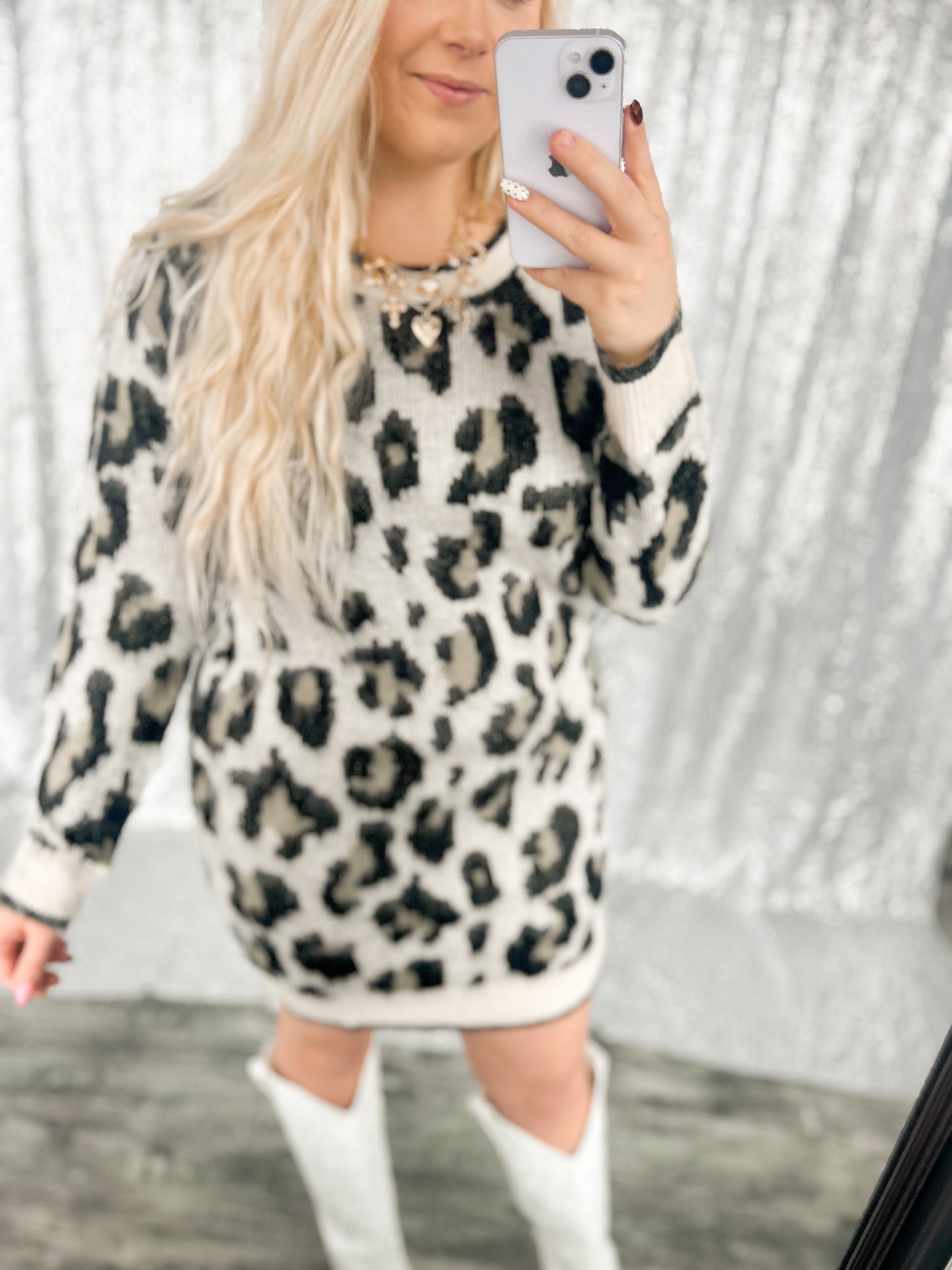 Leopard Sweater Dress