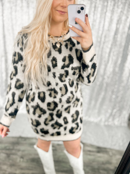 Leopard Sweater Dress