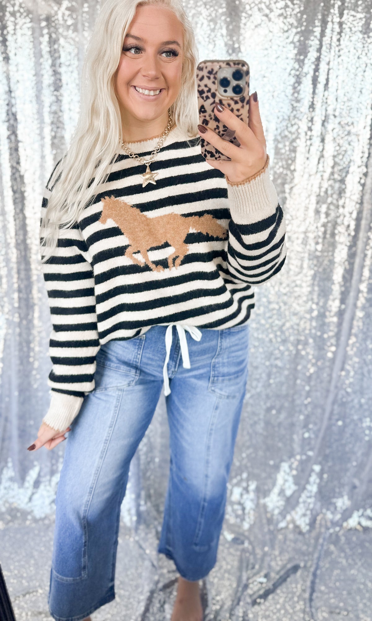 Striped Stables Sweater