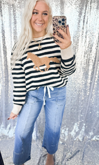 Striped Stables Sweater