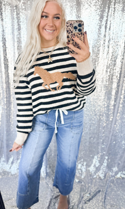 Striped Stables Sweater