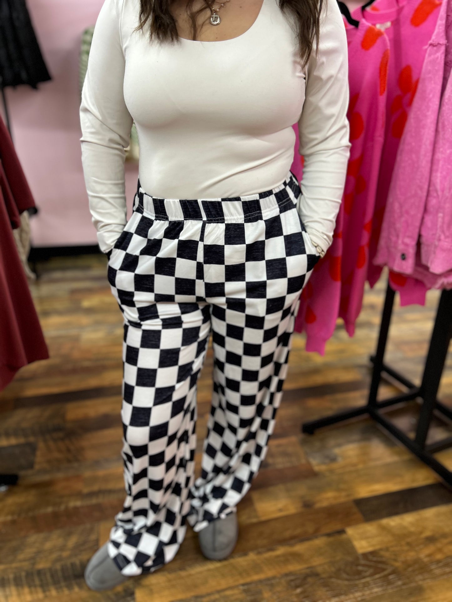 Check yourself High-Rise Pants/ black