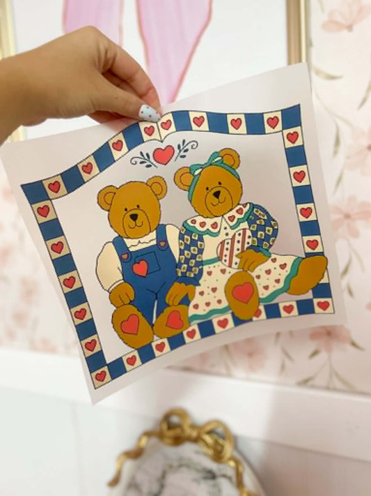 Vintage Bears Print