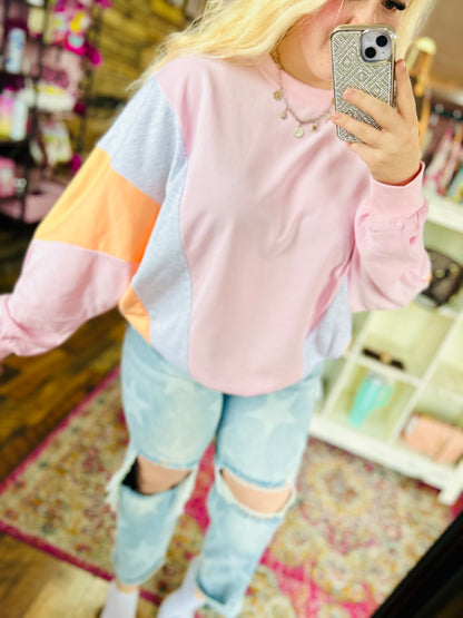 Ansley Colorblock Crewneck