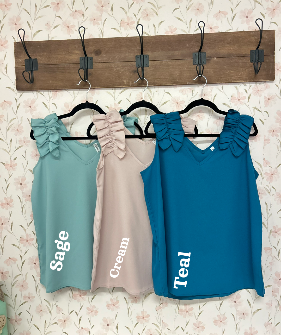 Ruffle Blouse Tanks