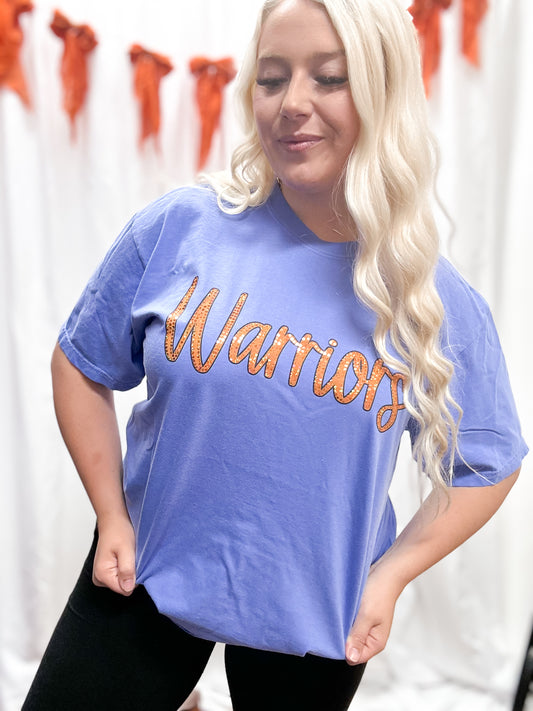 WARRIORS cursive spangle tee