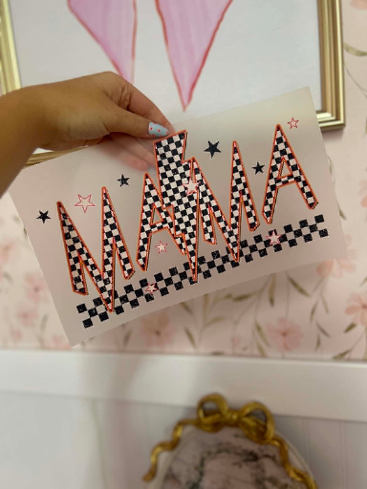 Checkered Mama Print