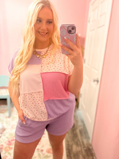 Purple Petal Patchwork Set