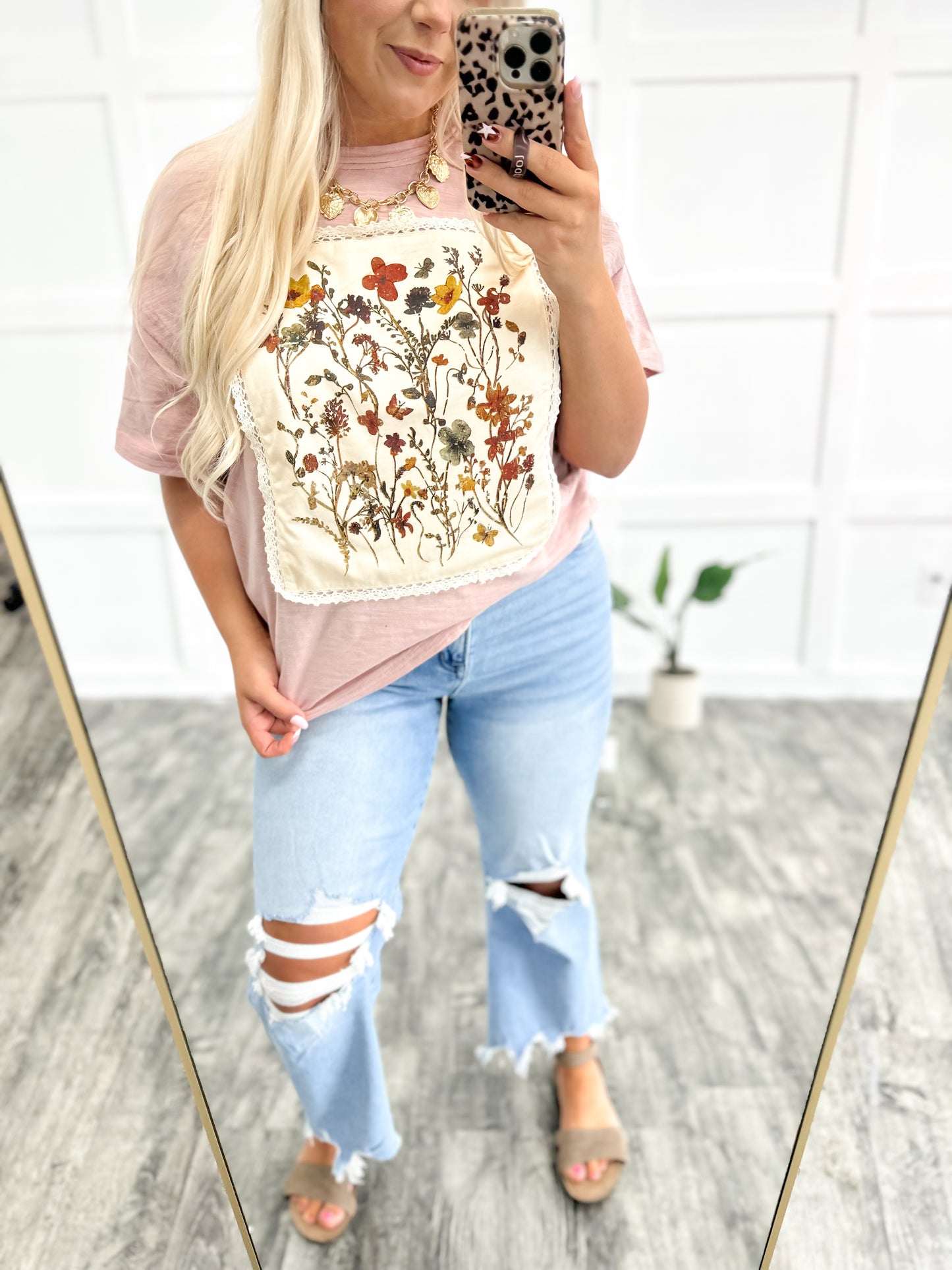 Mica Medium Vintage High Rise Crop Flare Denim
