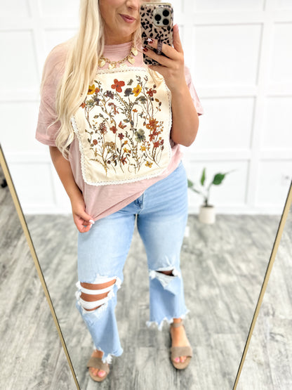 Mica Medium Vintage High Rise Crop Flare Denim