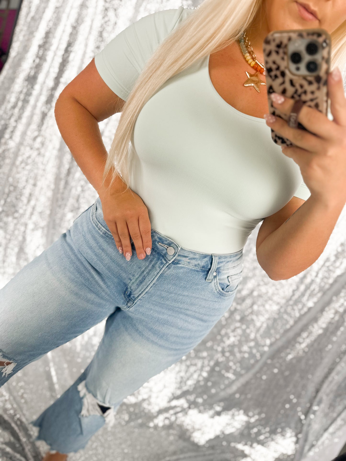 Mint Seamless Butter Top