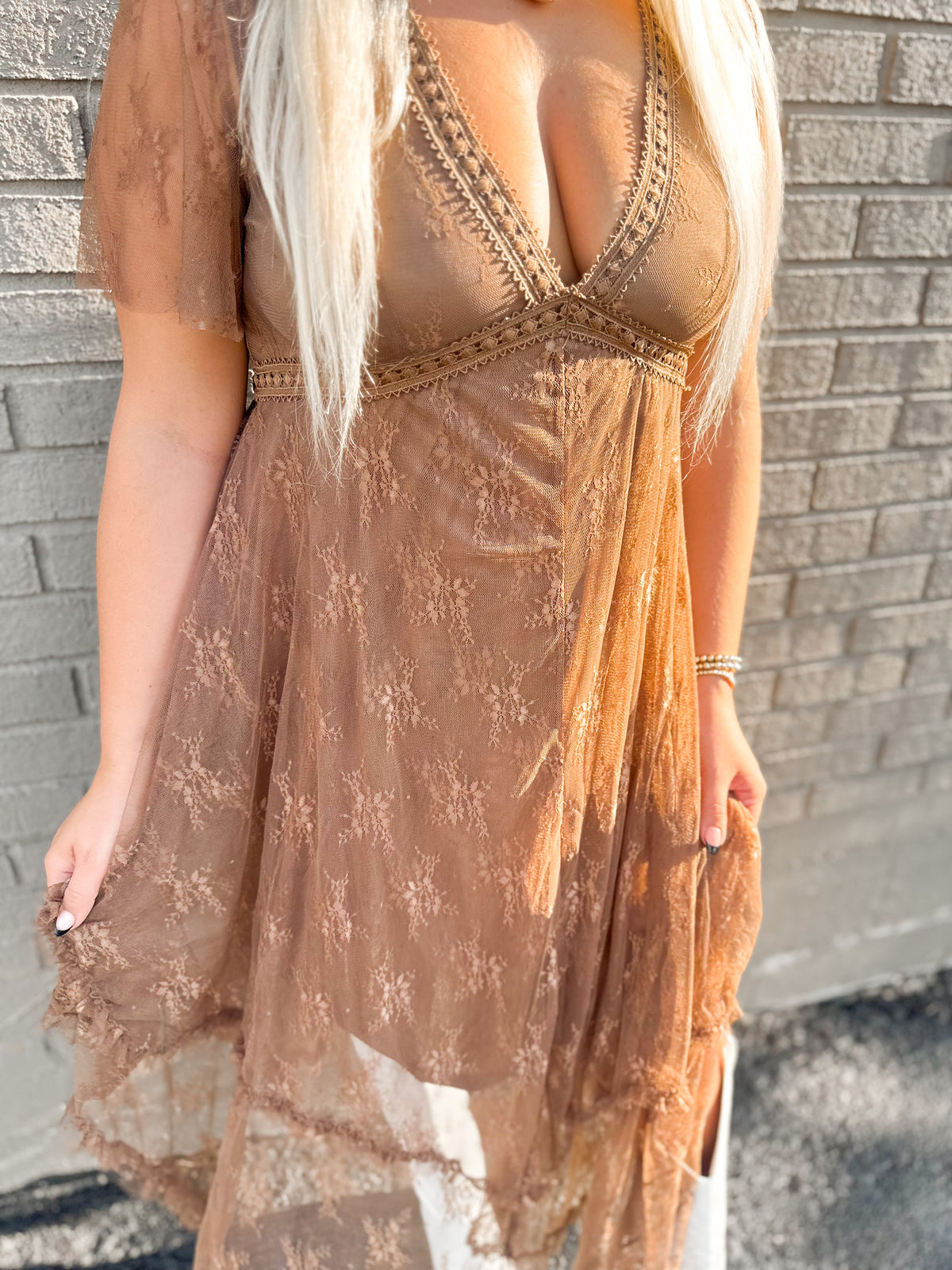 Falling For You Lace Maxi Dress