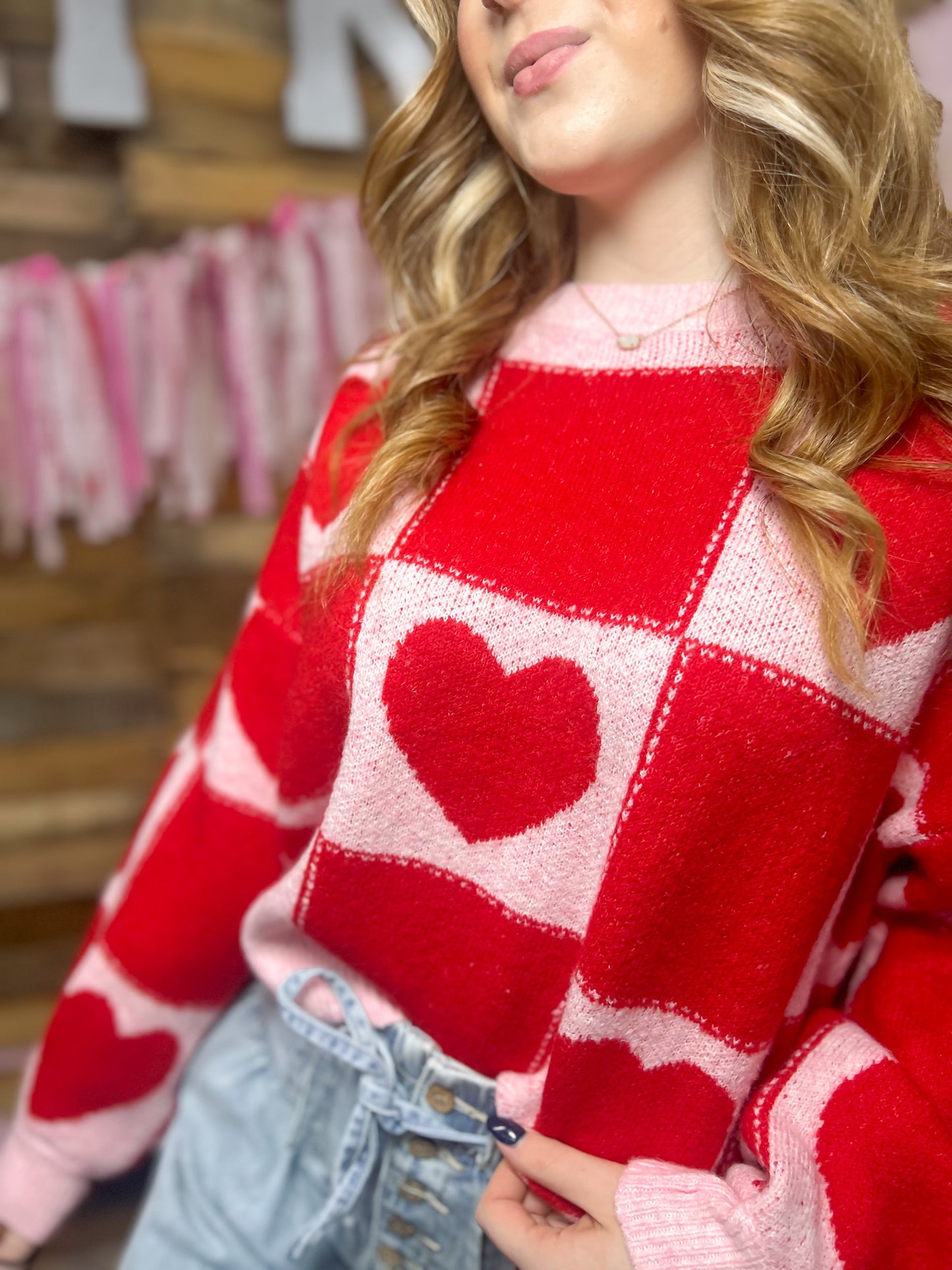 Checkered In Love Sweater