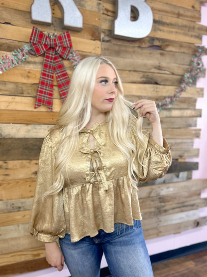 Glistening Gold Blouse