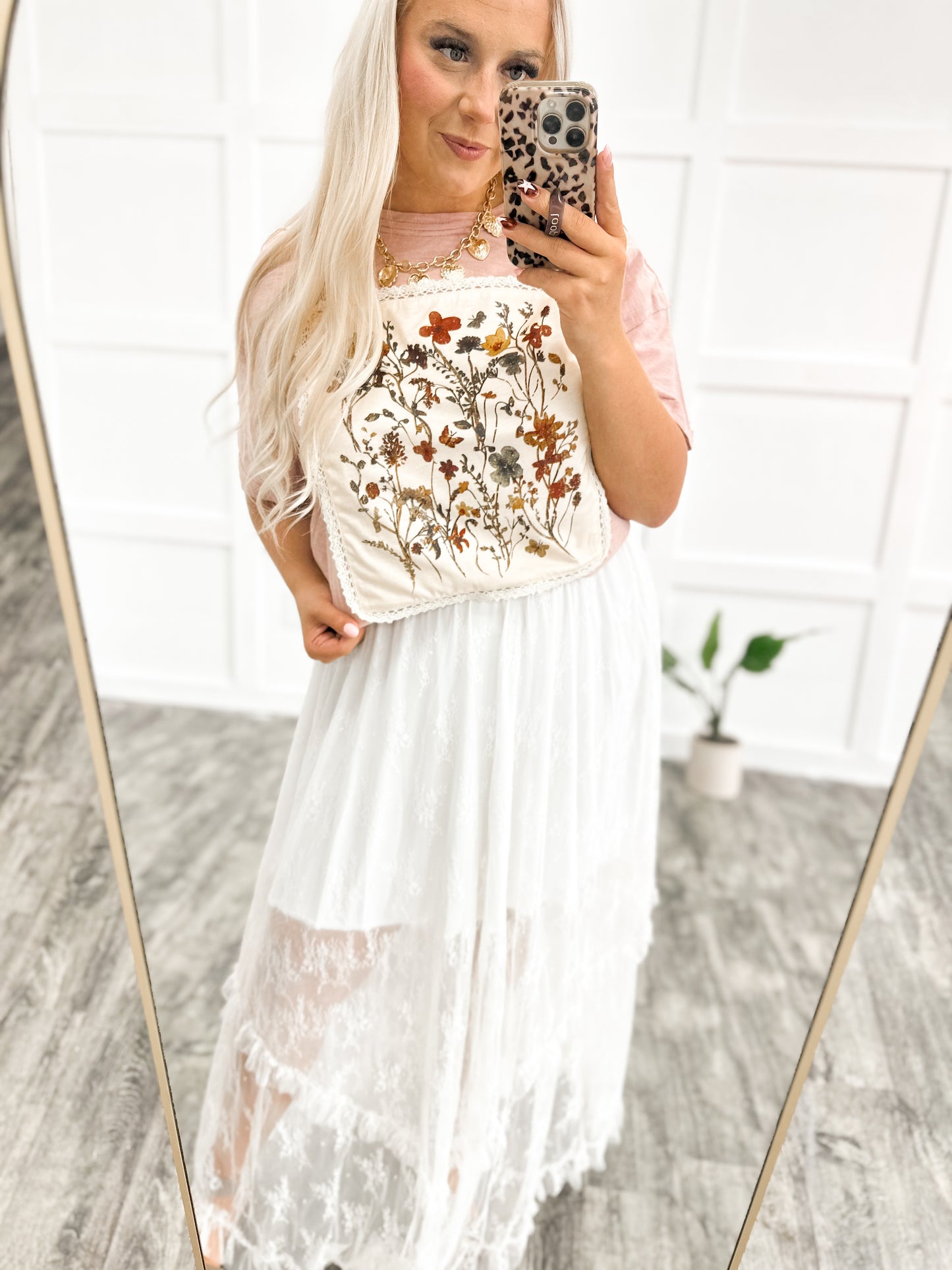 White Lace Maxi Skirt