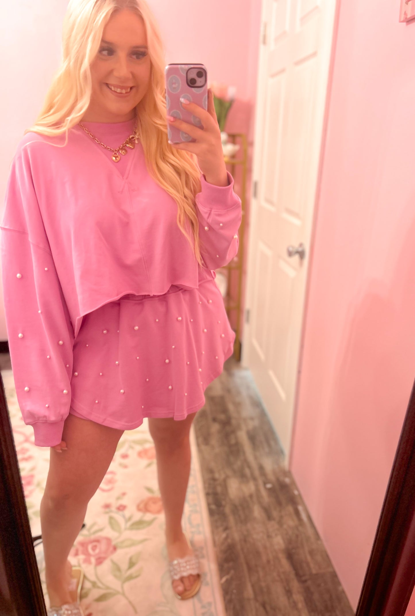 Bubblegum Pearl Skort Set