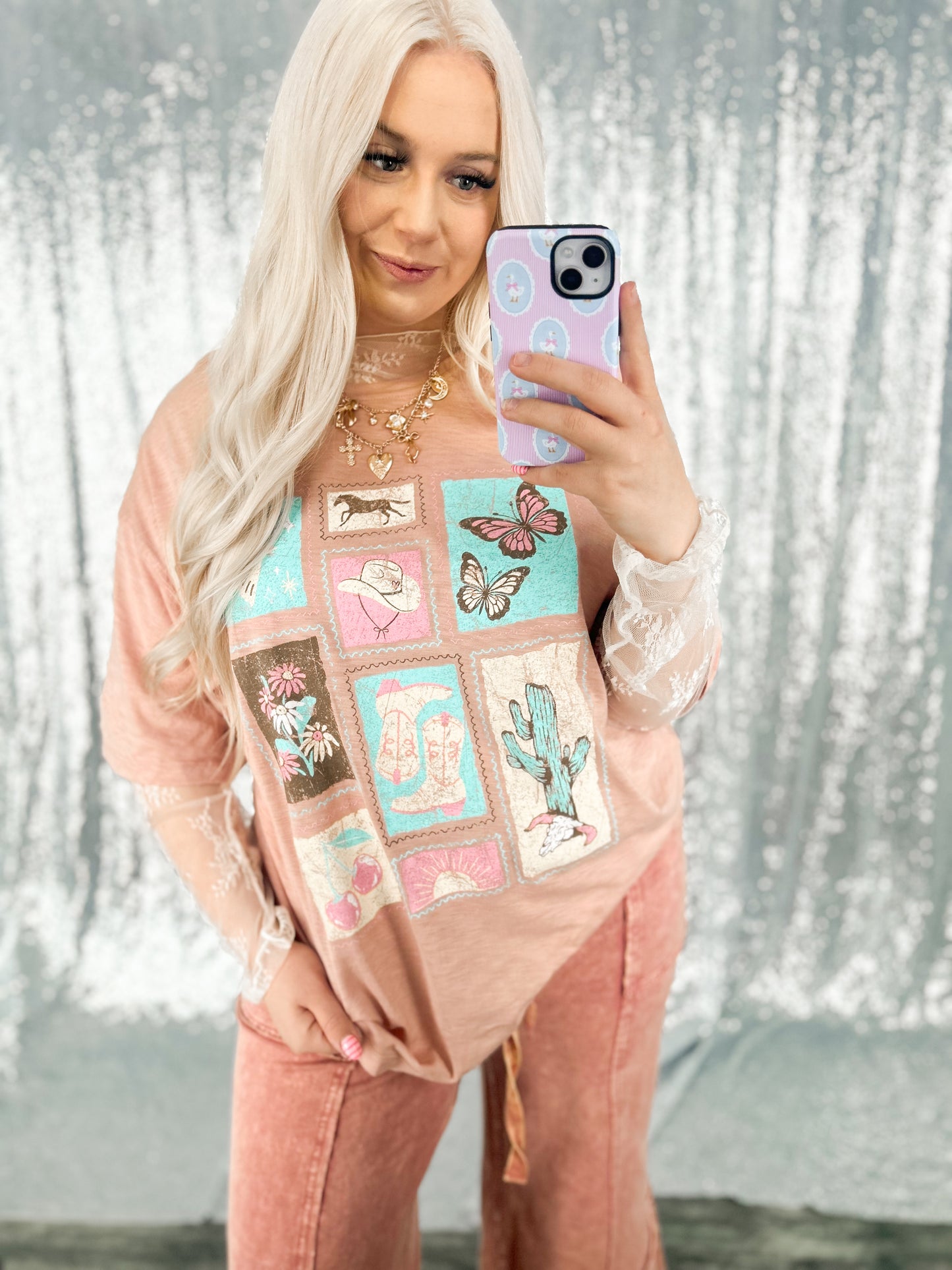 Girly Western Stamp Tee