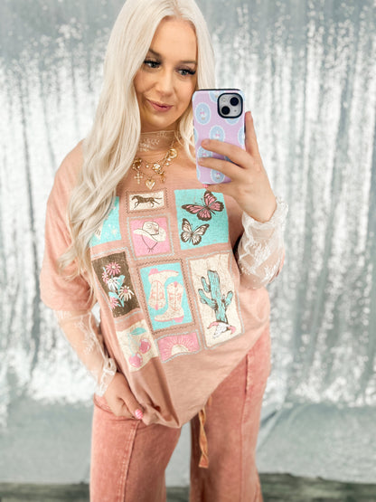 Girly Western Stamp Tee