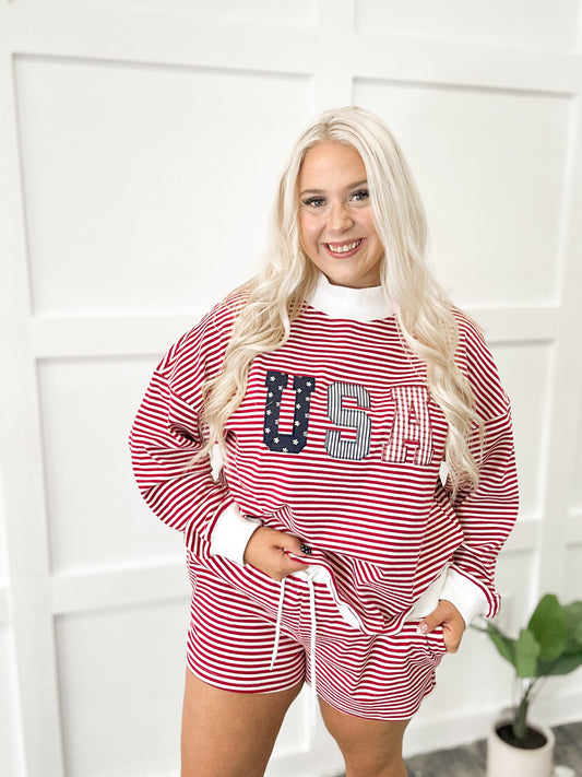 Land of the Free Mockneck {Set}
